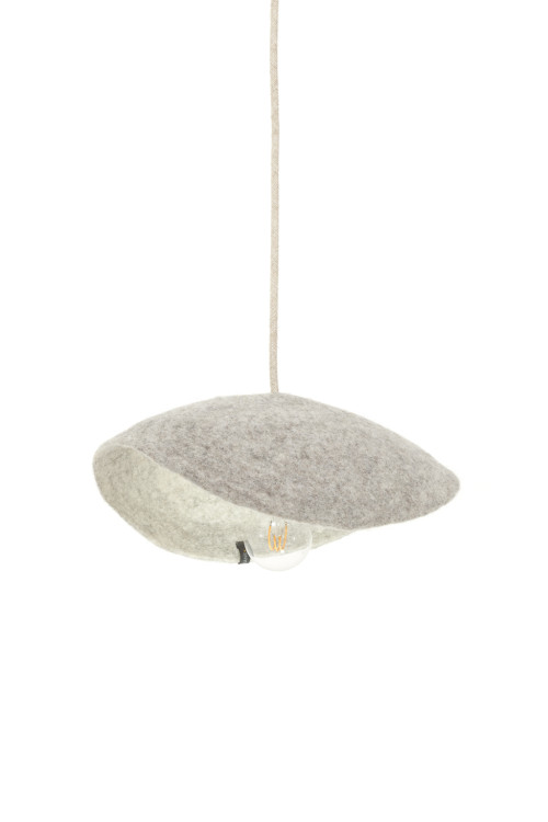dome lampshade S light stone natural in felt