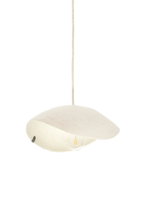 dome lampshade S sand natural in felt