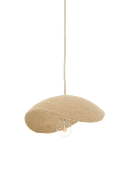 Dome lampshade S nude in felt