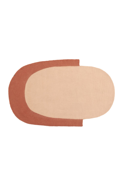 tapis scarabee corail nude en feutre
