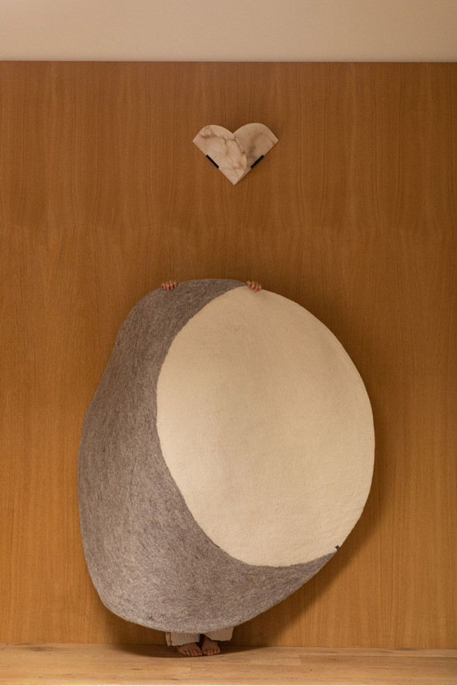 Tapis lune en feutre