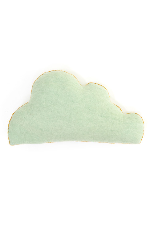 Mint cloud cushion in felt and kapok