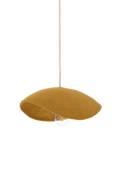 Dome Felt lampshade S gold