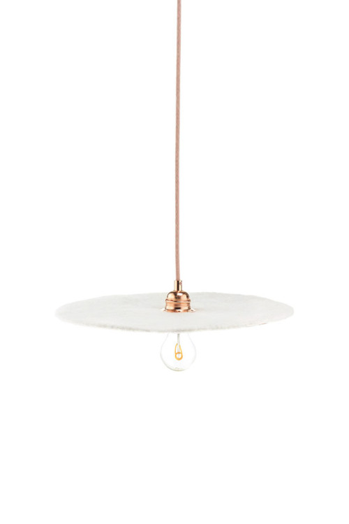 Fullmoon ceiling lamp M natural in felt