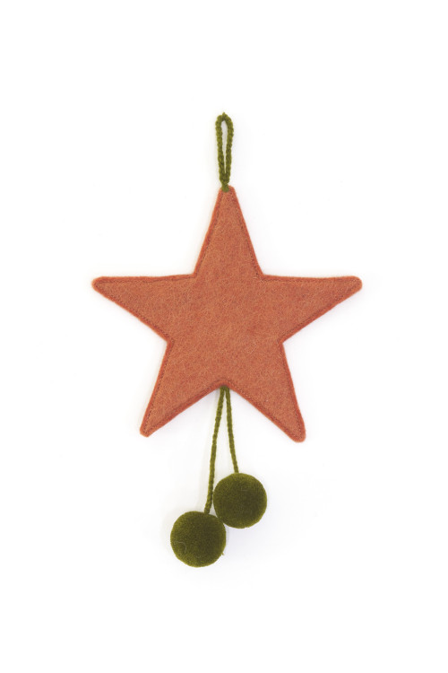 POMPOMS STAR HANGING