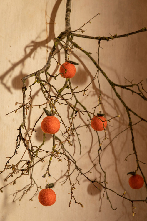 SET OF 6 SMALL CLEMENTINES TO HANG