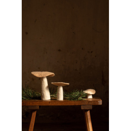 Decorative felt mushroom