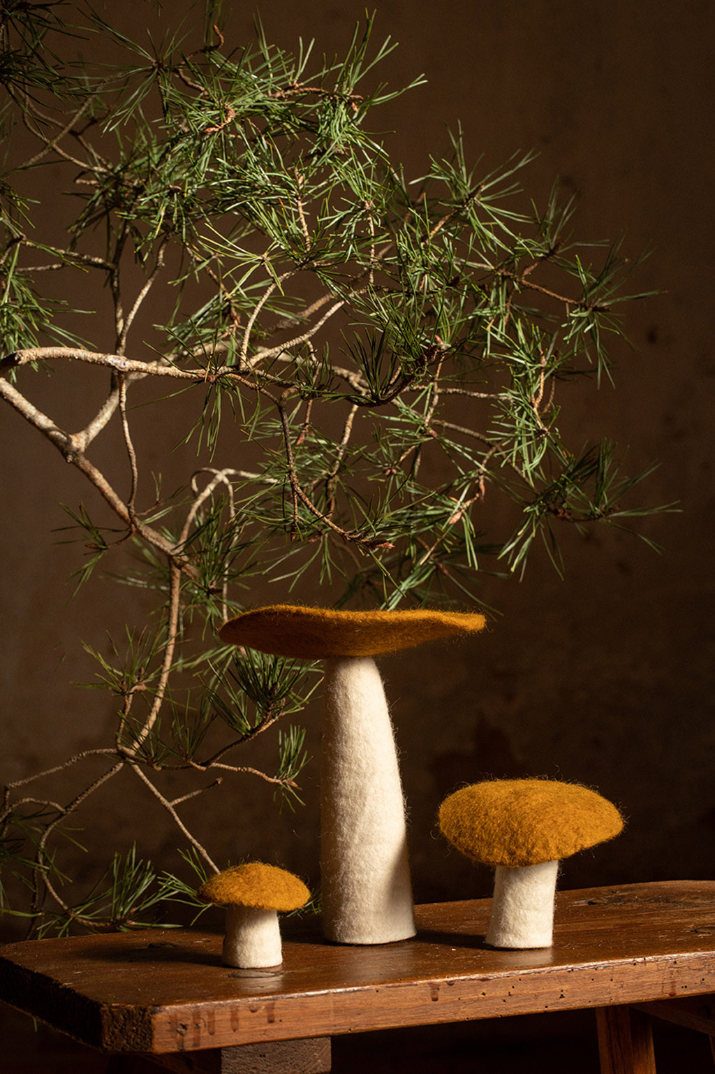 Champignon bois décoratif 11 cm