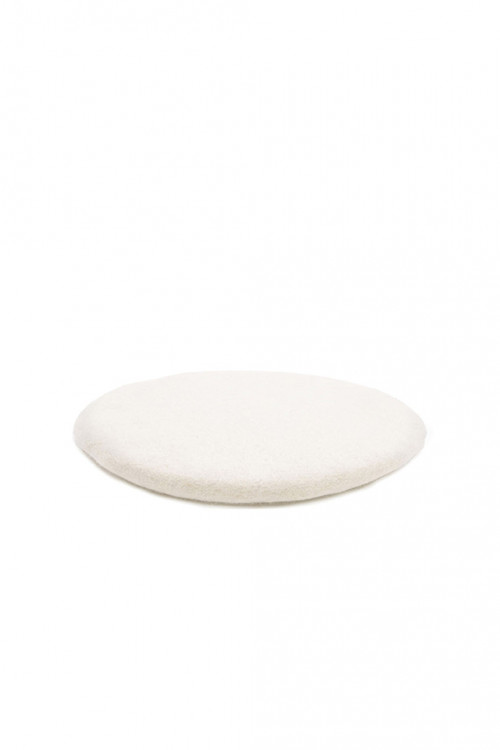 chakati round natural felt cushion