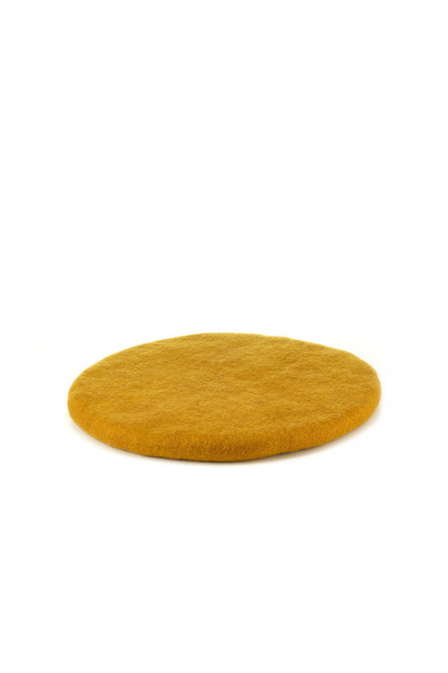 chakati round gold felt cushion