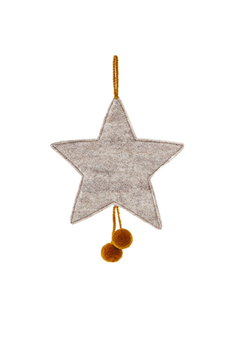 POMPOMS STAR HANGING - Bazaar