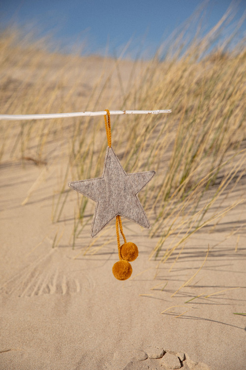 SUSPENSION ÉTOILE POMPONS - Bazar