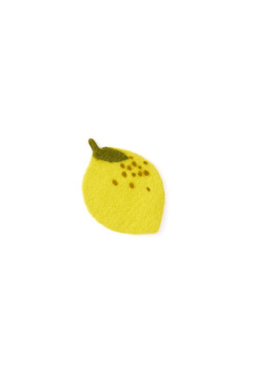 pastille citron s fleur de soufre en feutre