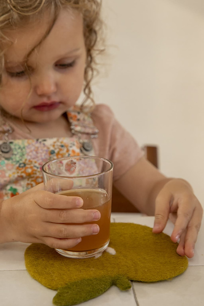 Tischsets, Untersetzer und Schalen aus gefilzter Wolle Tischsets, Untersetzer und Schalen aus gefilzter Wolle