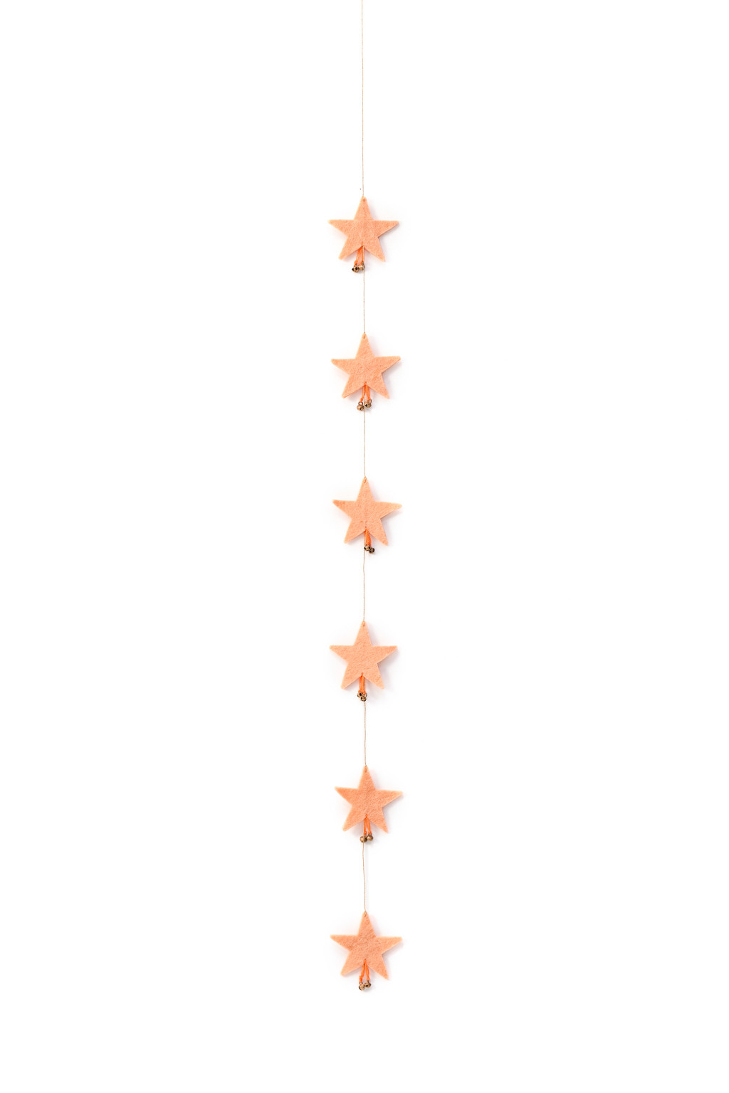 Shooting star garland in blush felt