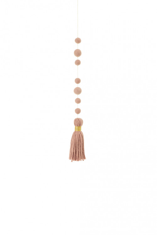 MINI PEARLS & POMPOM HANGING