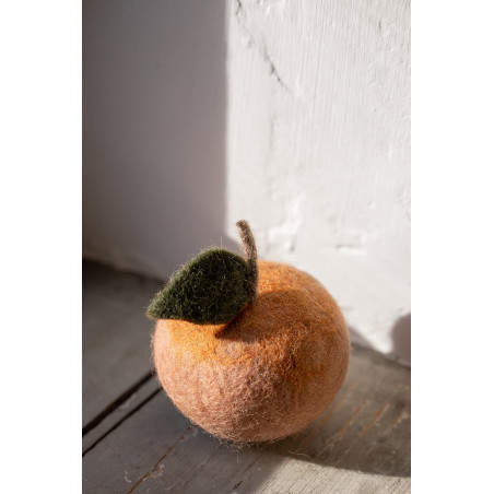handmade apple made of felted wool