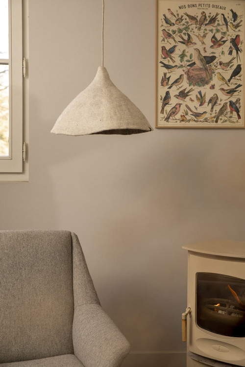 A linen electric cable for an authentic and elegant hanging lamp