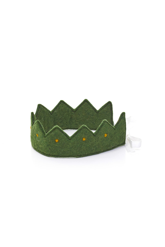 Small wool felt crown for kids, handmade in Nepal