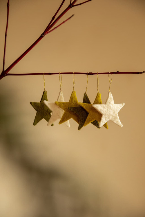 SET OF 6 HANGING STARS