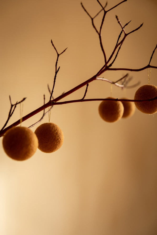 Boules de Noël en feutre de laine