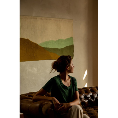 Tenture murale suspendue en feutre de laine de mouton