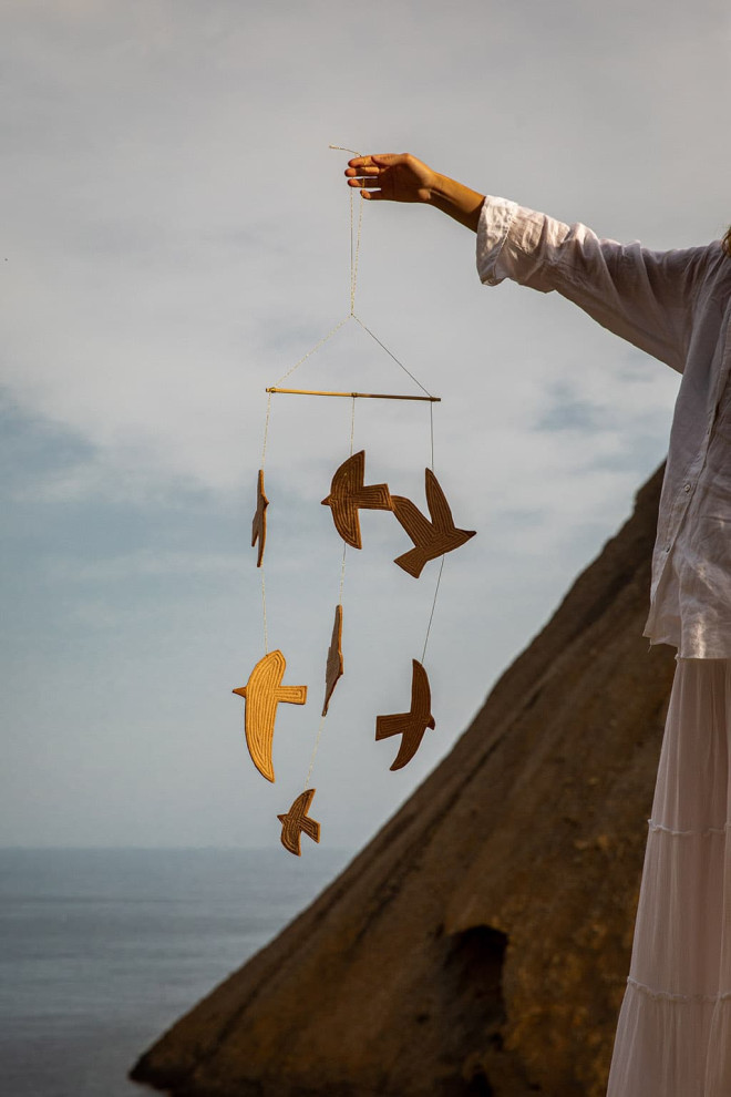 Mobile Vogel zum Aufhängen im Haus