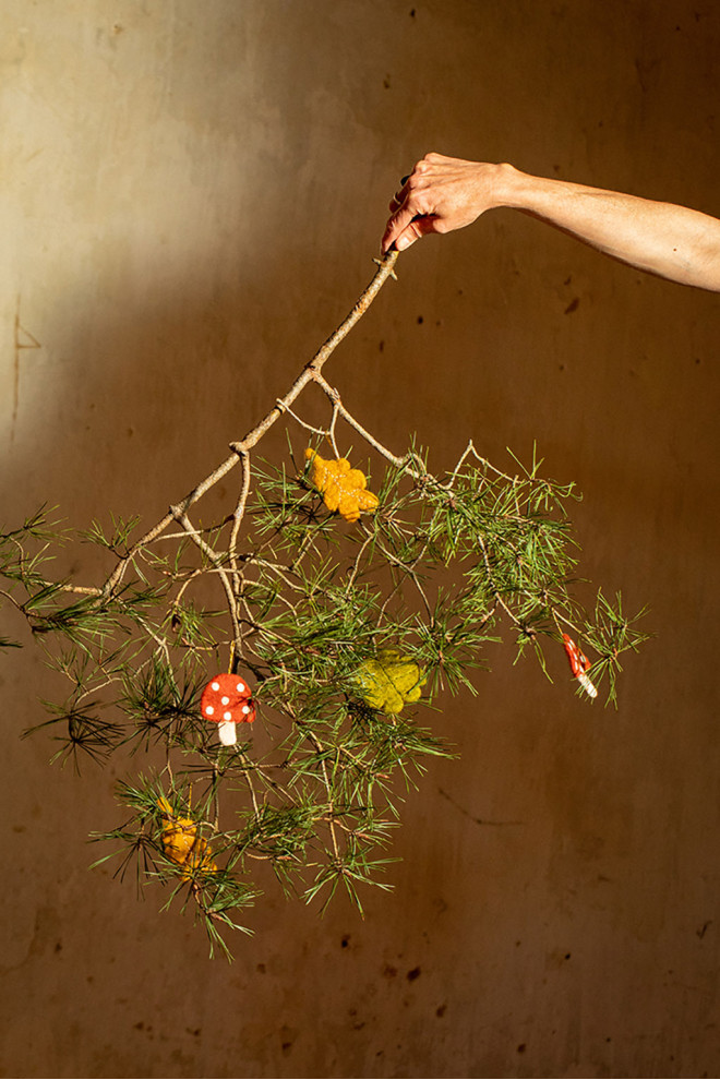 Décorations de Noël artisanales en feutre à suspendre