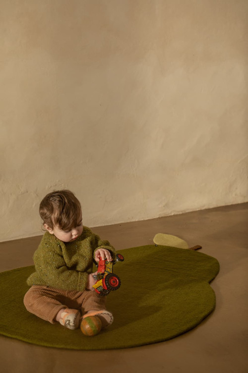 Tapis poire en feutre pour chambre d'enfant