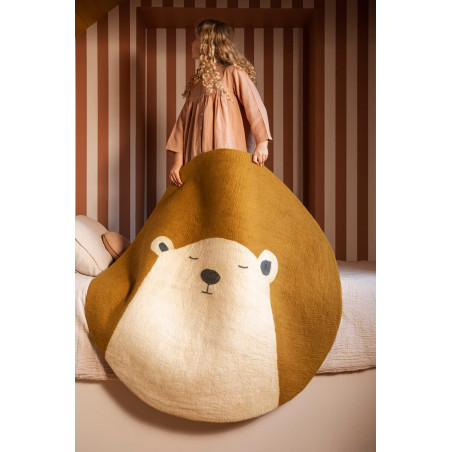 PASU GRIZZLY wollen berenvloerkleed, 100% schapenwol