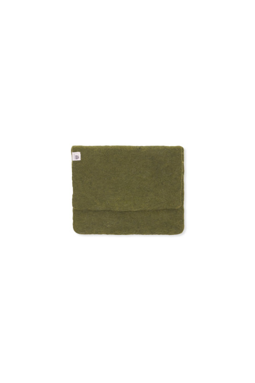 Pochette à livre en feutre de laine - Vert mousse