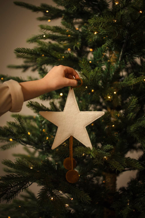 POMPOMS STAR HANGING