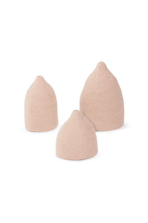 SET VAN 3 WOLVILT BLOEMENHOUDERS CLOCHETTES