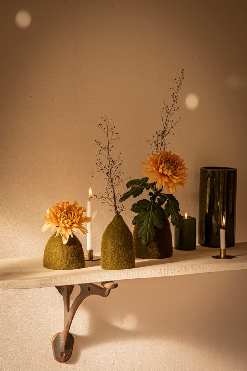 SET MIT 3 GLÖCKCHEN VASEN