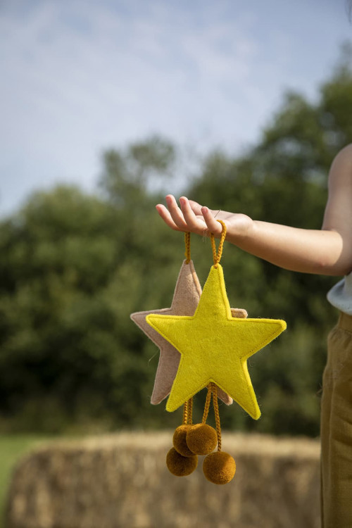 POMPOMS STAR HANGING - Last chance