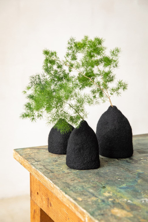 SET VAN 3 WOLVILT BLOEMENHULZEN CLOCHETTES - Bazar