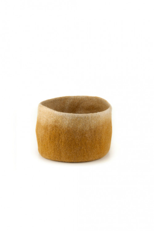 calebasse bicolore S or sable en feutre