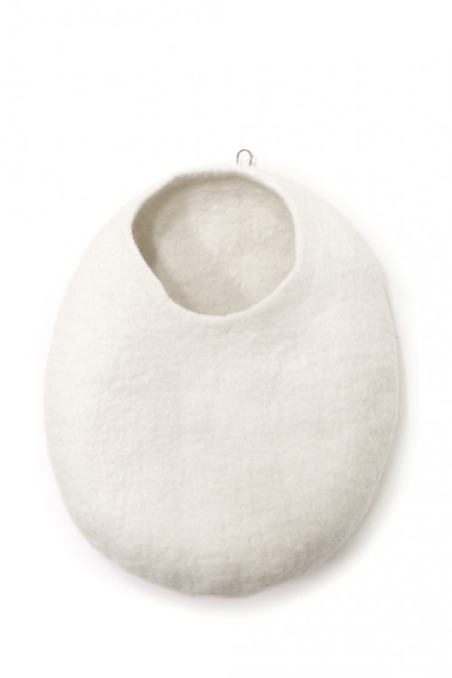 Big Cocoon basket in felt color natural