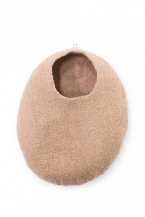 Big Cocoon basket in felt color nude