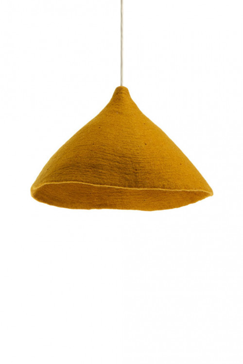 Plain Tipi lampshade W gold in felt