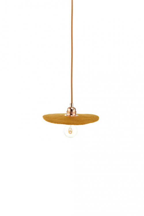 Fullmoon ceiling lamp S gold in felt