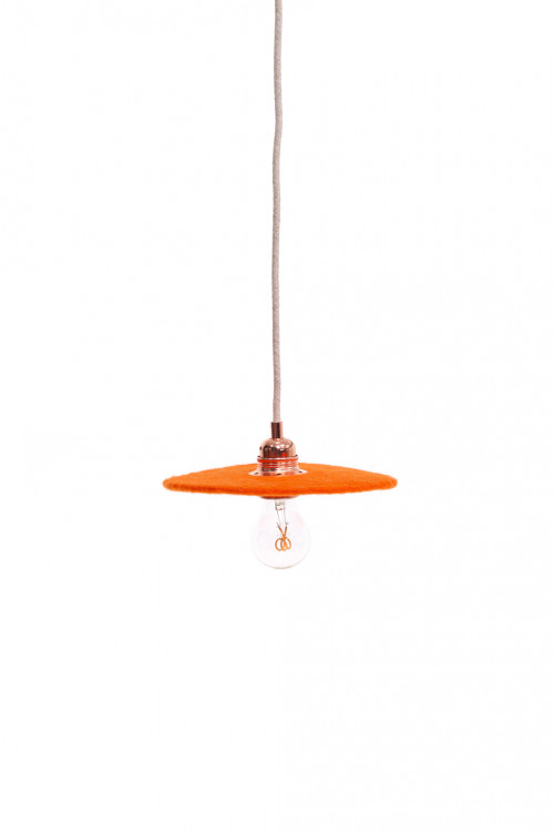 Fullmoon ceiling lamp S pure orange in felt