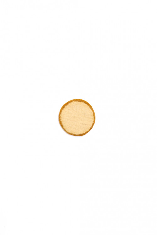 Pastille en feutre bicolore XS or blé tendre