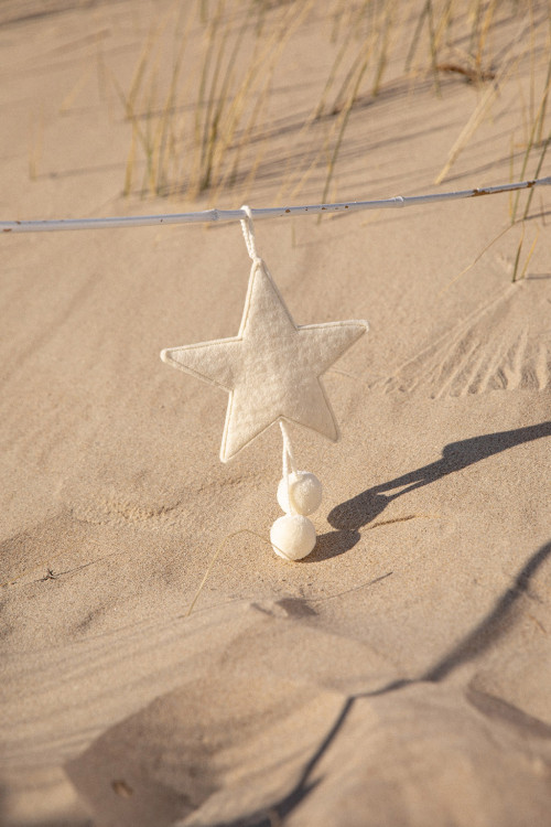 POMPOMS STAR HANGING