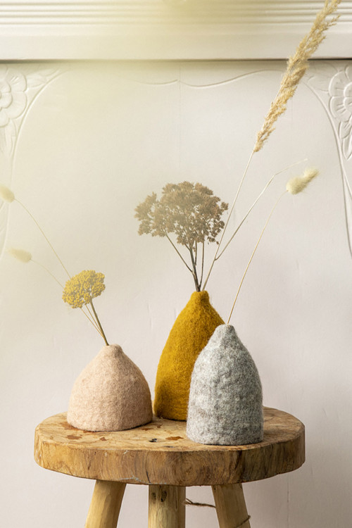 SET 3 CACHE-VASES CLOCHETTES
