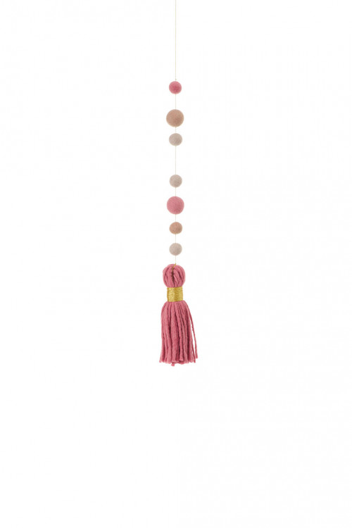 MINI PEARLS & POMPOM HANGING - Last chance