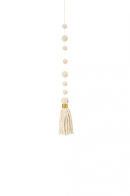 MINI PEARLS & POMPOM HANGING