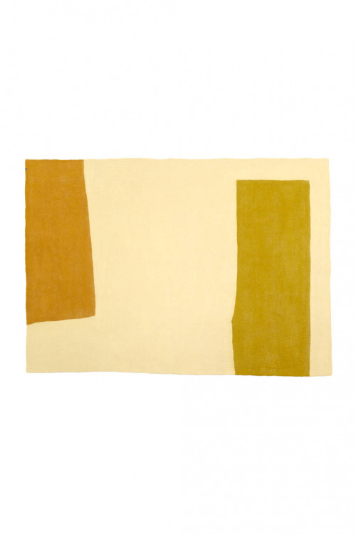 Tender wheat color block carpet in felt