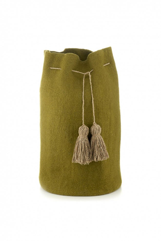 PANIER HAUT À POMPONS -...