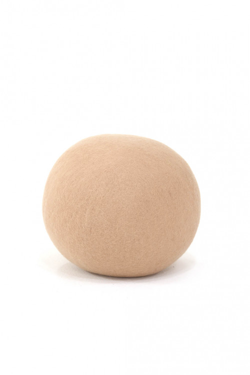 XL nude felt pouffe ball